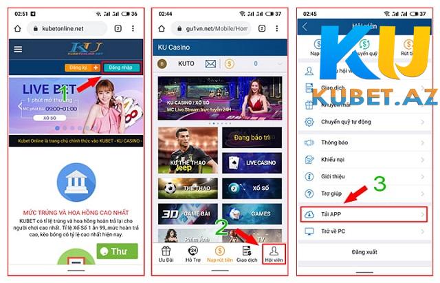 Các bước tải Kubet về thiết bị di động hệ điều hành IOS